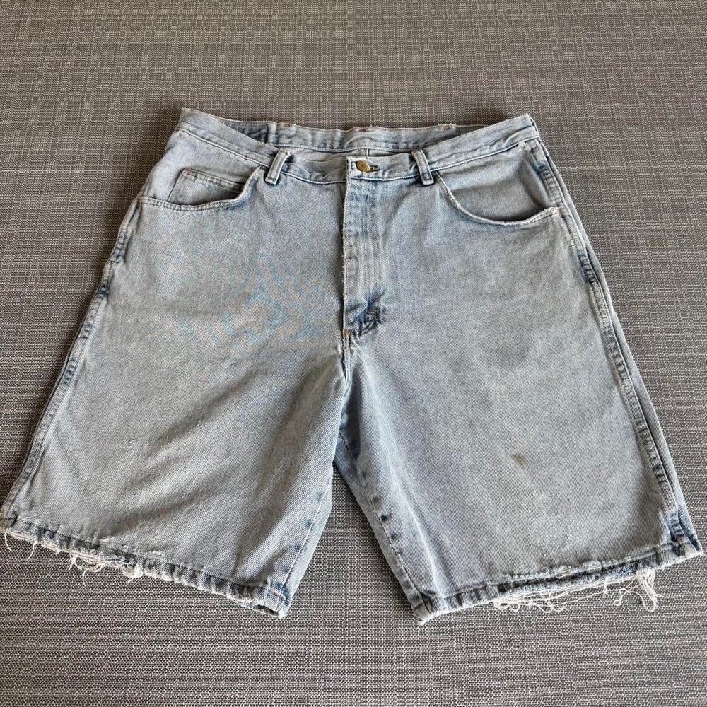 Wrangler 90s light blue denim shorts men's size 36